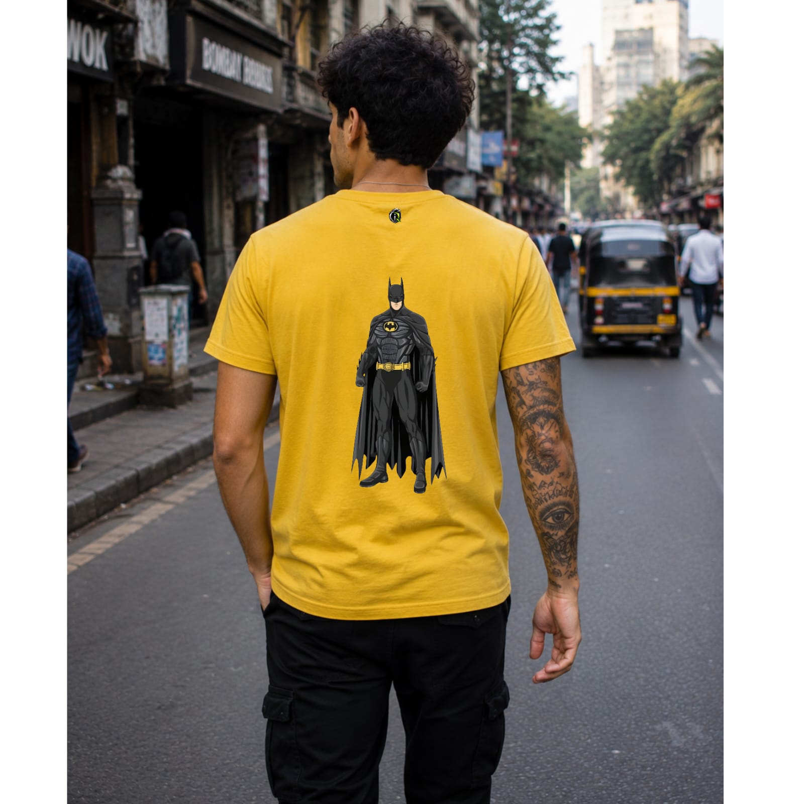 Men's Oversized Olive Green Acid Wash Tee